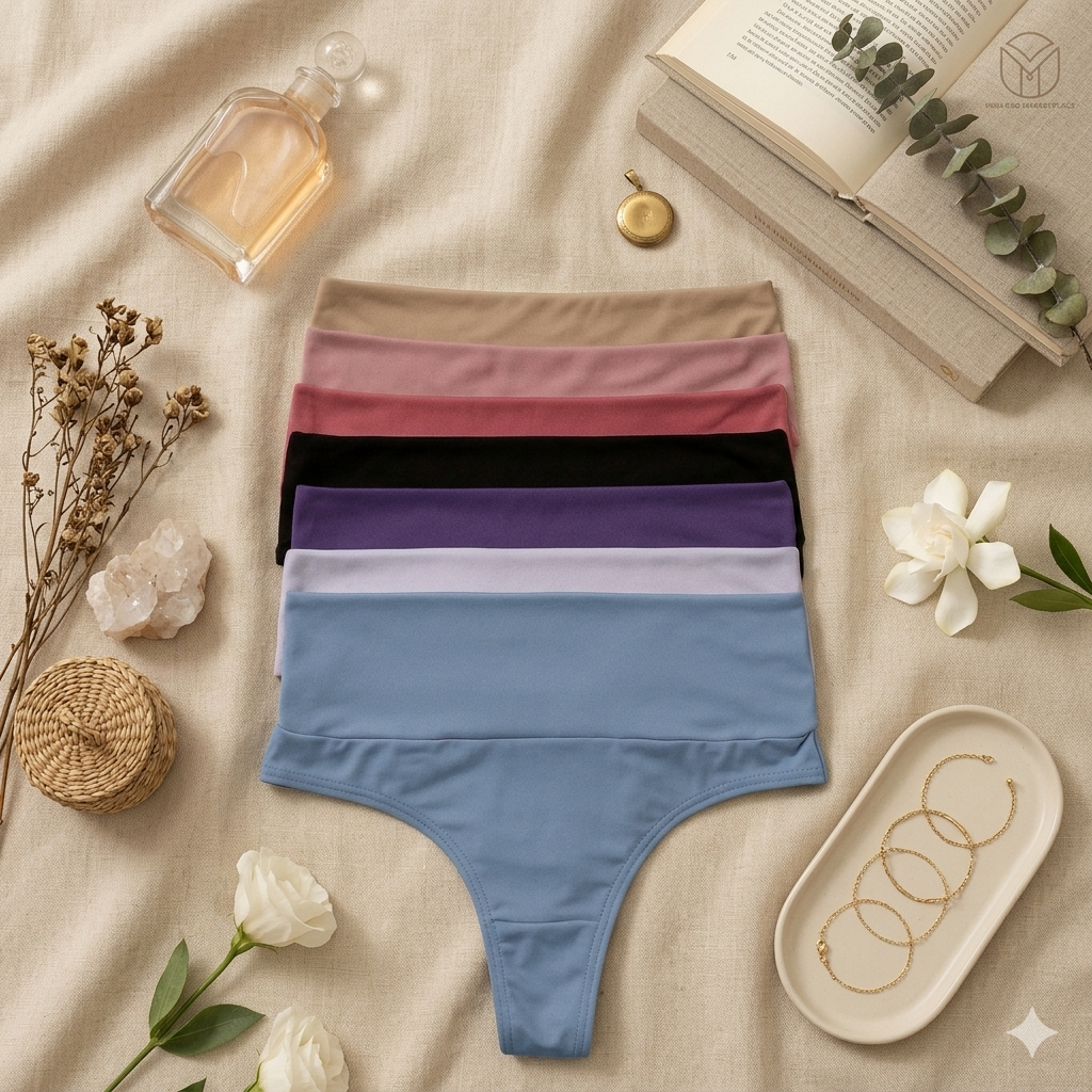 Calcinha Modeladora Cós Alto · Fio Duplo · Segura Barriga