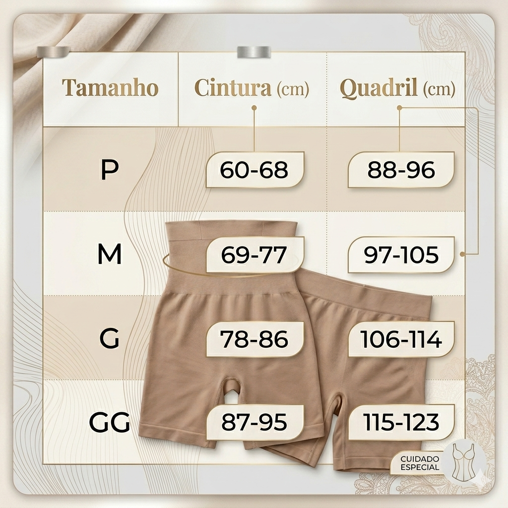 Short Cinta Modeladora - Empina Bumbum 2 em 1