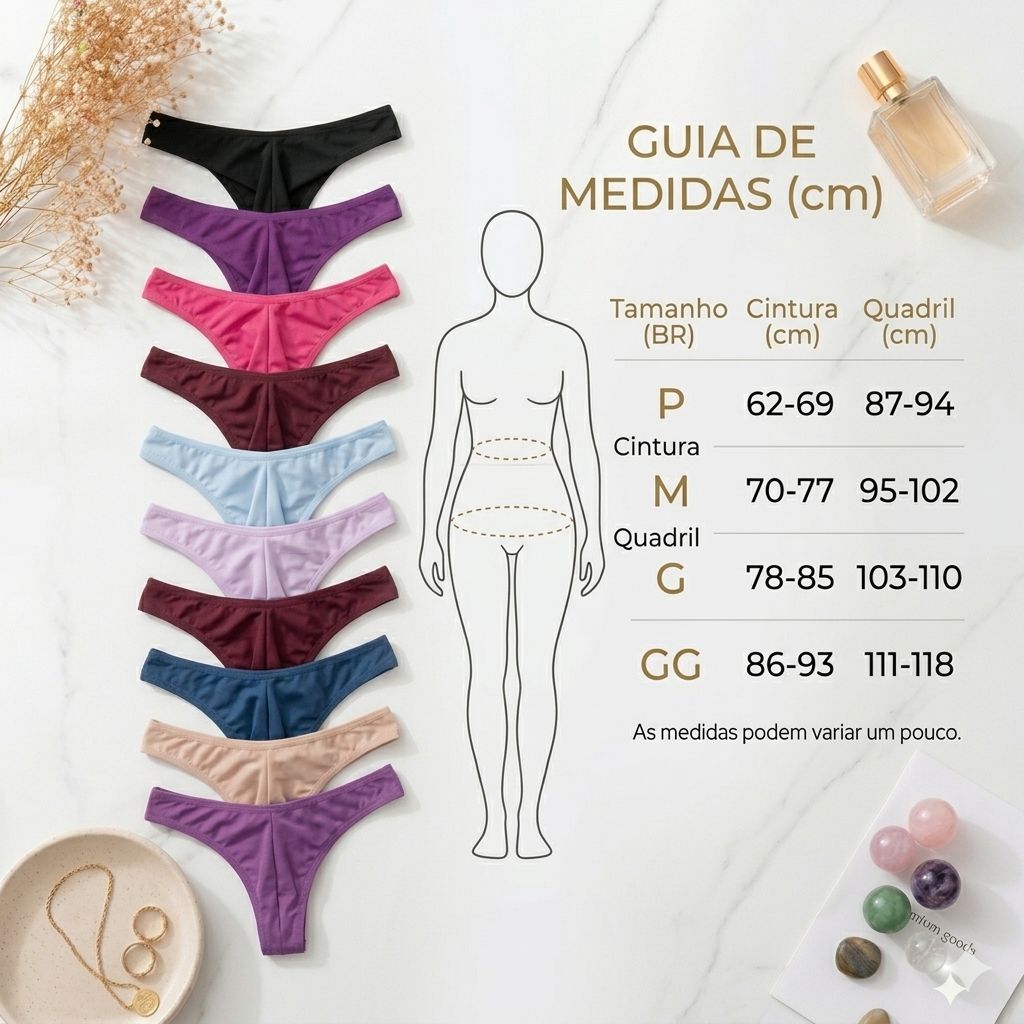 Calcinha Fio Duplo Levanta Bumbum · Não Marca
