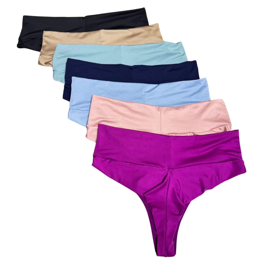 Calcinha Modeladora Cós Alto · Fio Duplo · Segura Barriga