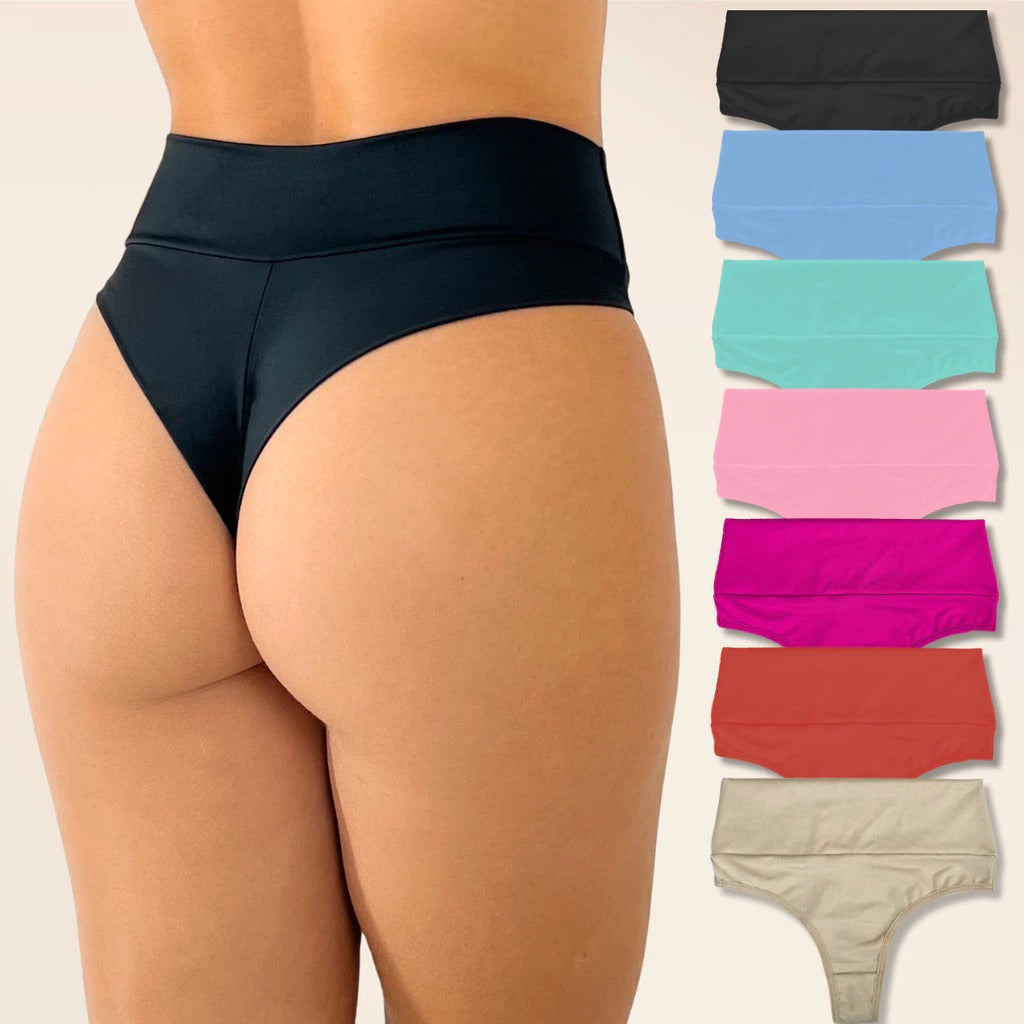 Calcinha Modeladora Cós Alto · Fio Duplo · Segura Barriga